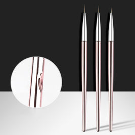 Luxury Nail Art Pens - 3-Piece Rose Gold Drawing Pen Set