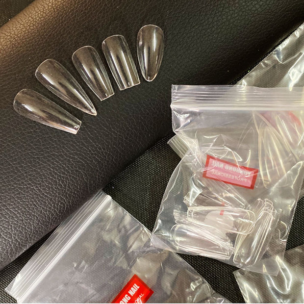 Transparent Fake Nails - Full Cover Acrylic Tips