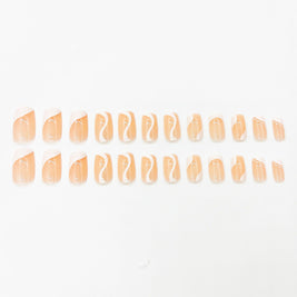 Fresh French Manicure - 24PC Plaid Nail Patches