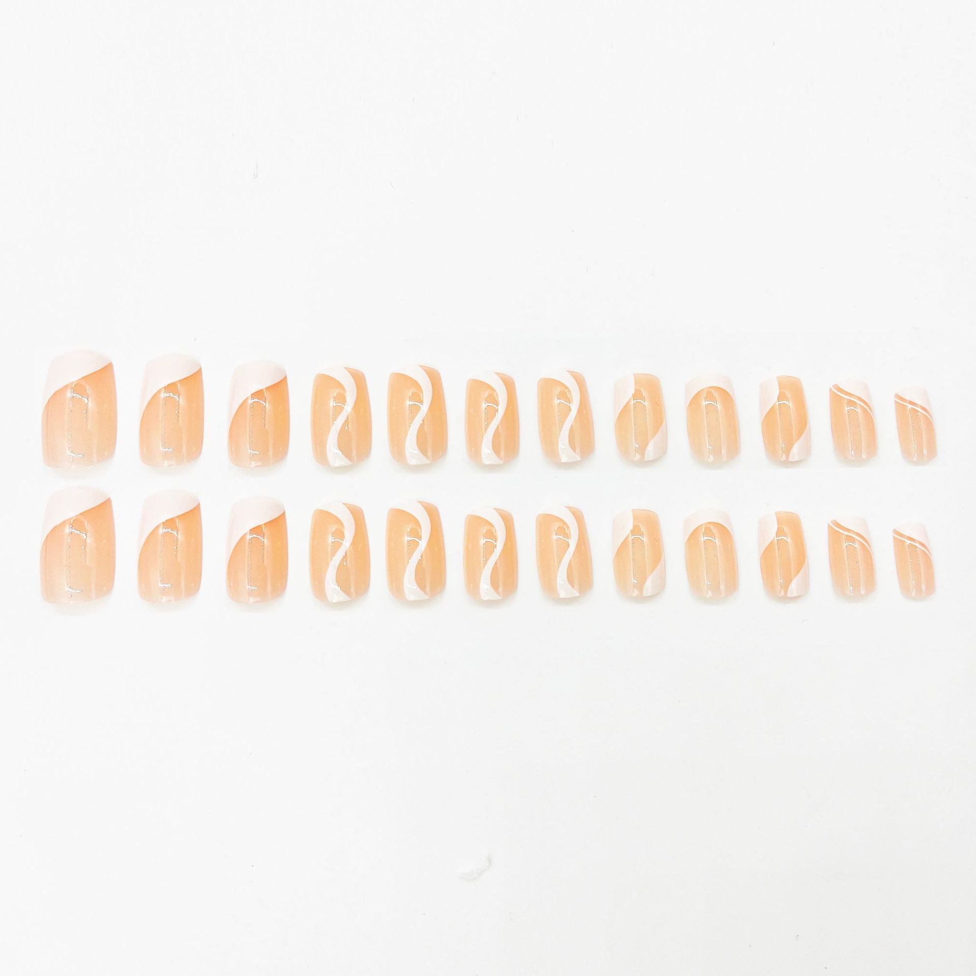 Fresh French Manicure - 24PC Plaid Nail Patches