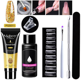 7-Piece Nail Extender Kit - UV/LED Crystal Resin Set