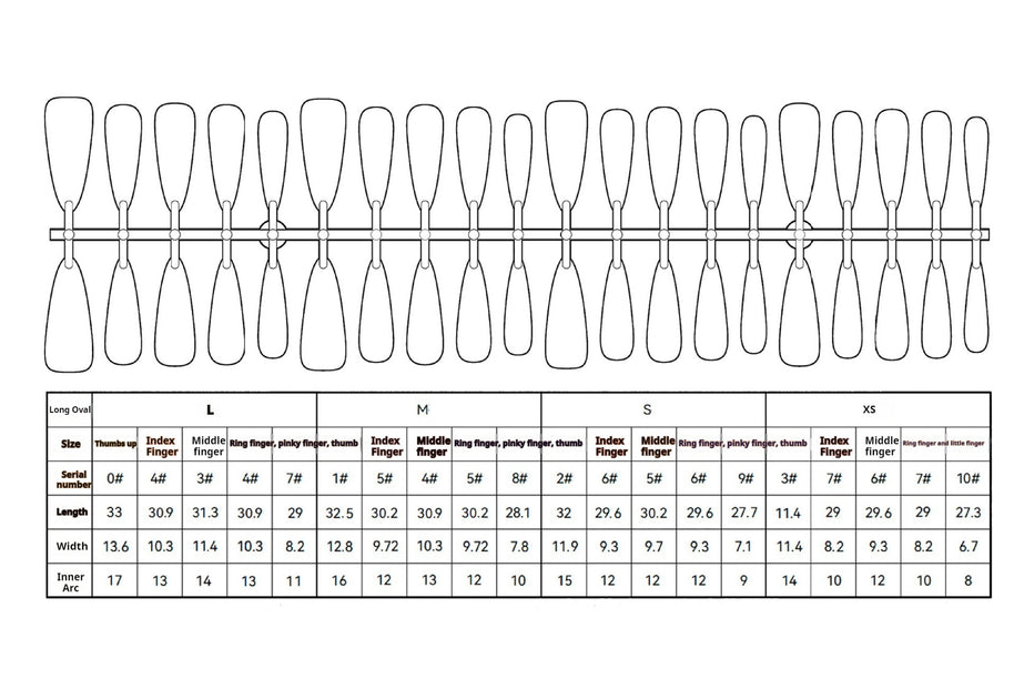 Long Water Drop Nail Tips - Glossy & Matte Finish Options