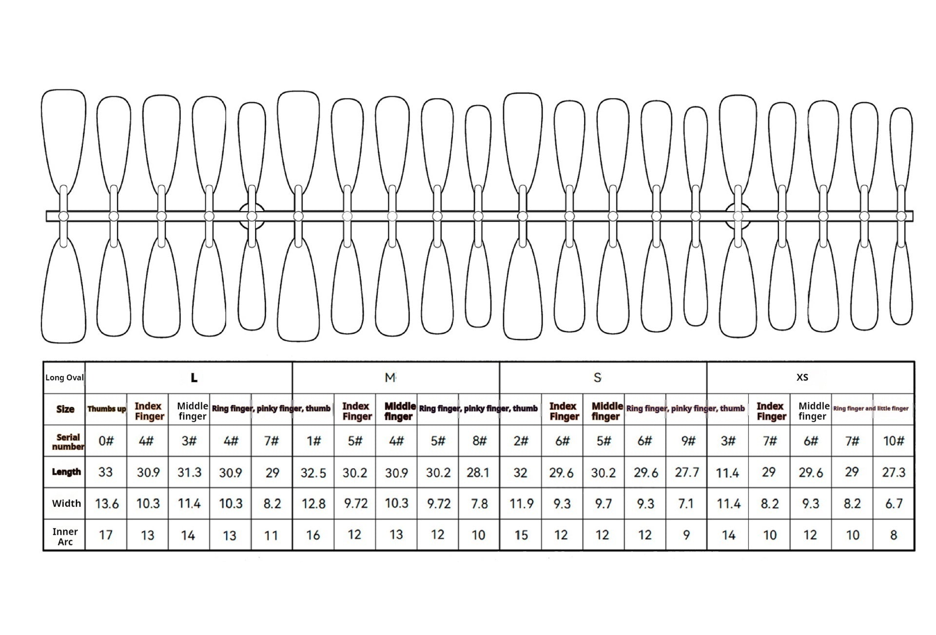 Long Water Drop Nail Tips - Glossy & Matte Finish Options