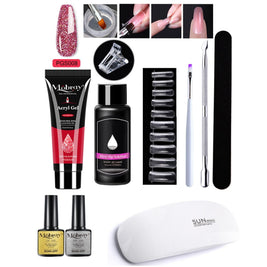 7-Piece Nail Extender Kit - UV/LED Crystal Resin Set