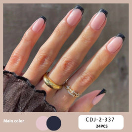 Candy Color Press On Nails - European & French Style Set