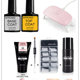 Professional Nail Gel Polish Kit - 100 Tips + Builder Gel Included