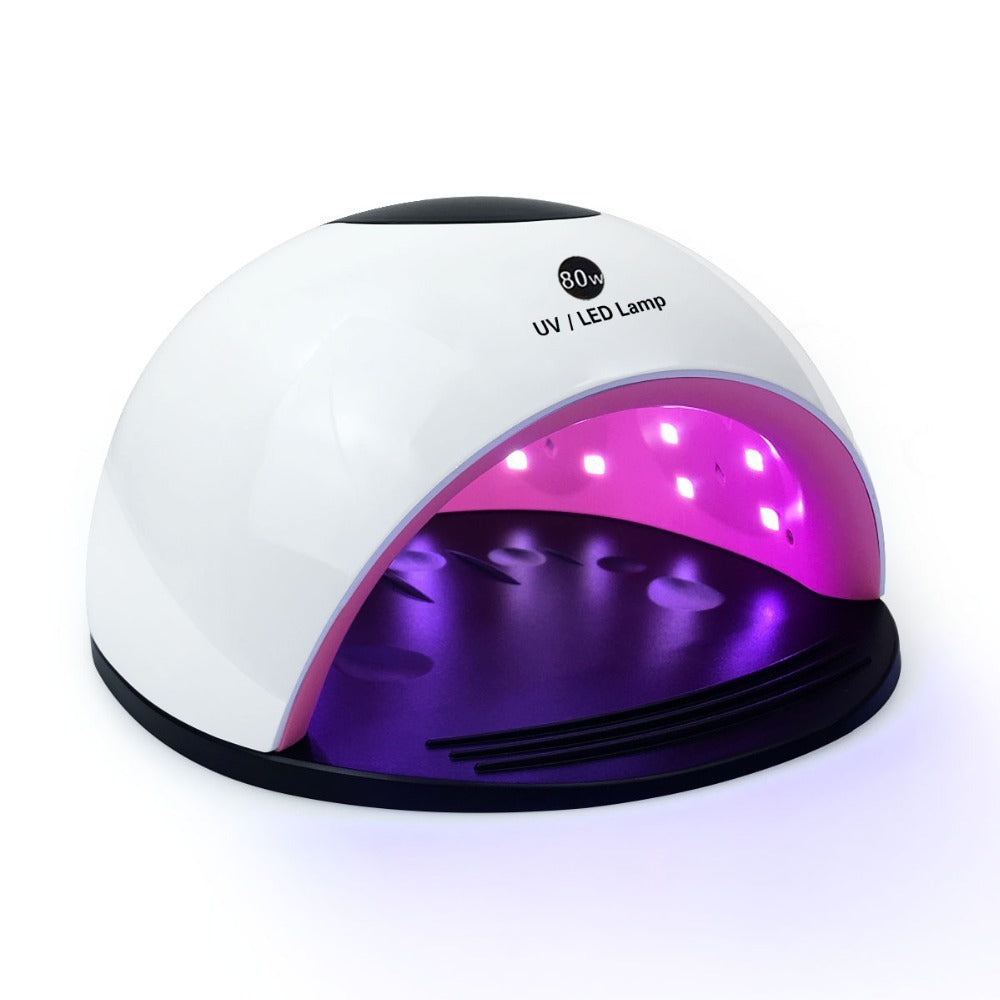 Dual Light Nail Dryer 80W – 4 Intelligent Timer Settings for Home & Salon Use