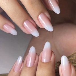 Almond Wear Nails - Simple Glossy Fake Nail Tips