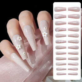 Glitter Nail Patches - Hand Wearing Art Nail Set