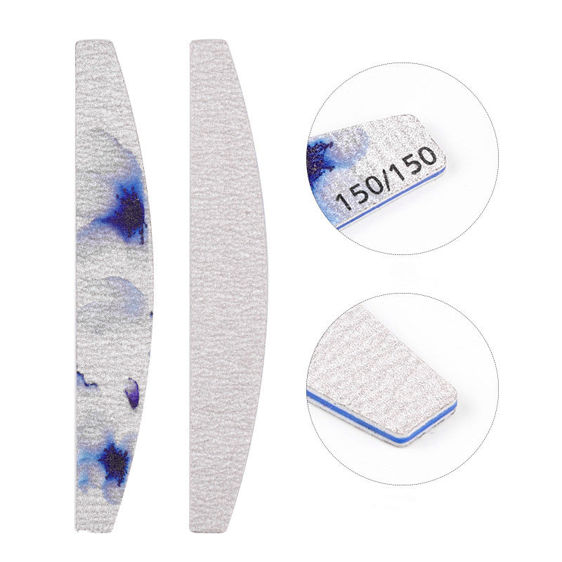 Nail Rubbing Strips for Manicures – 6-Piece Flower Design PS Nail Buffers