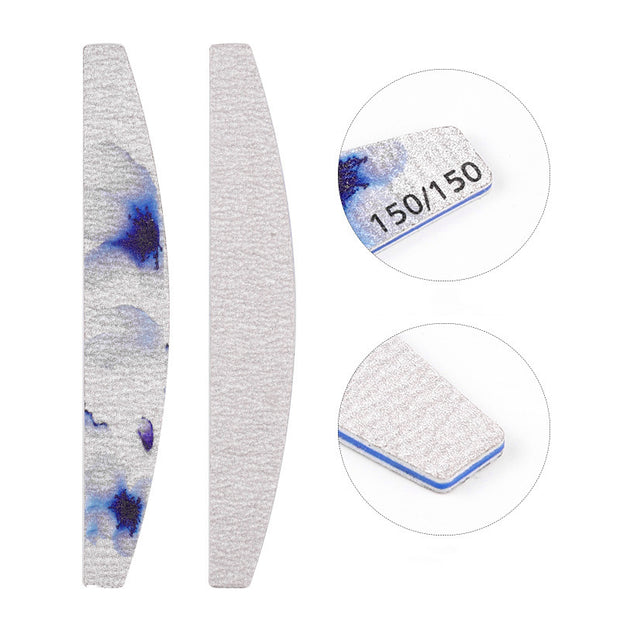 Nail Rubbing Strips for Manicures – 6-Piece Flower Design PS Nail Buffers