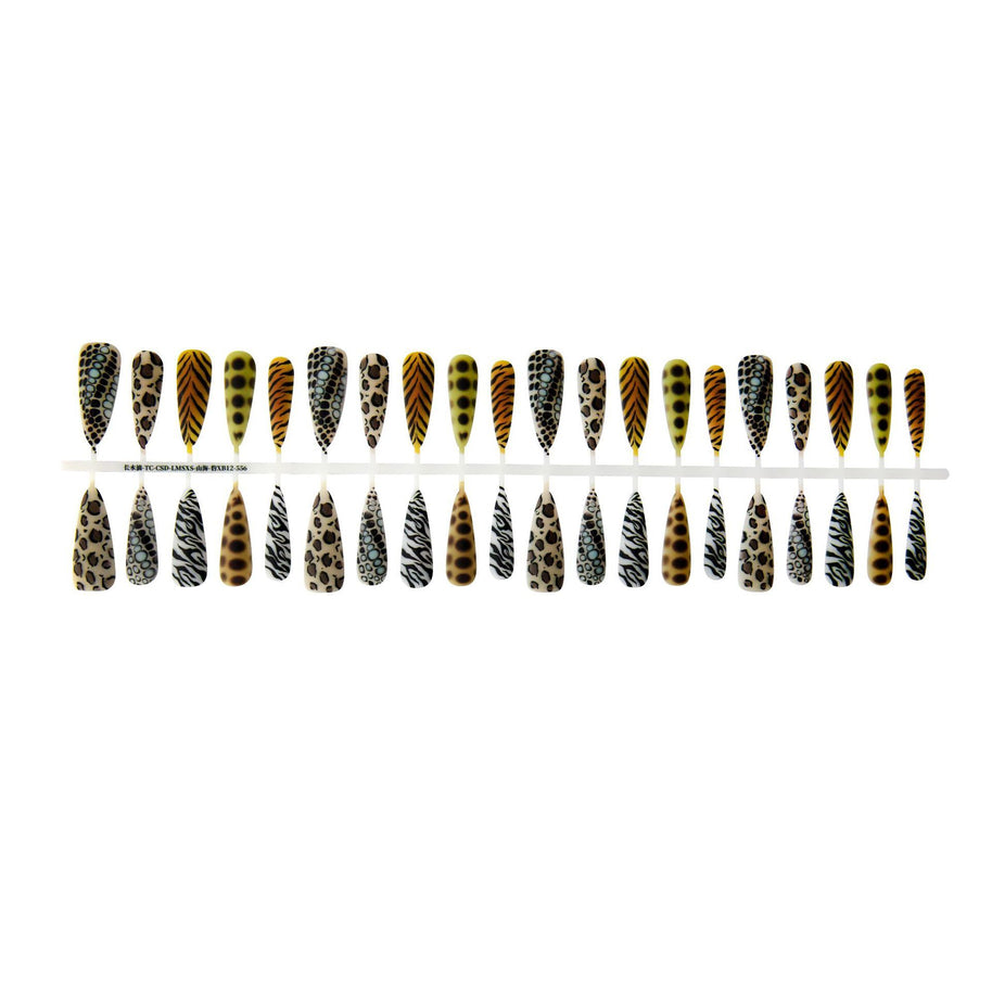 Leopard Print French Nails – European & American Wave Design