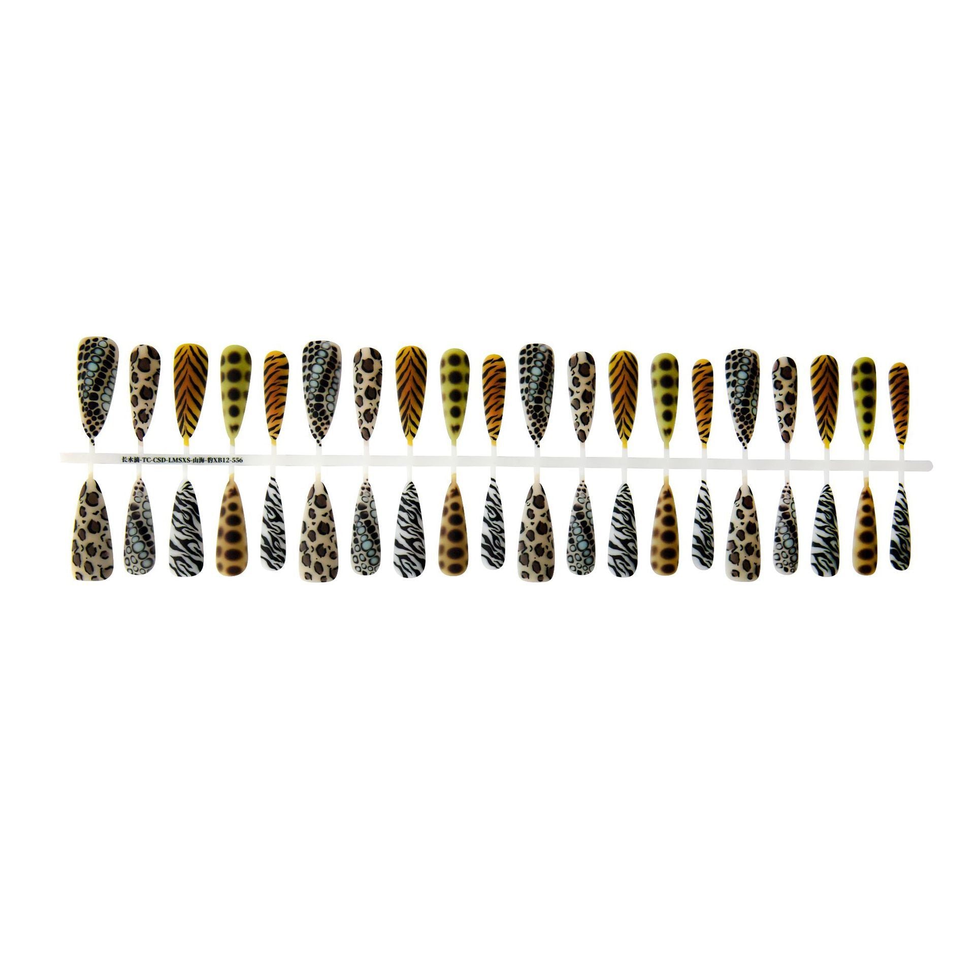 Leopard Print French Nails – European & American Wave Design