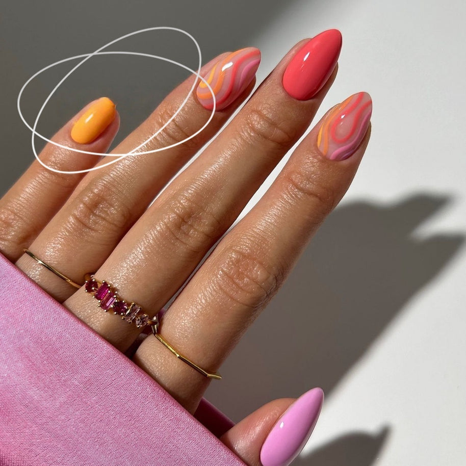 Starry Sky Short Square Nail Tips - European Square Press On Nails