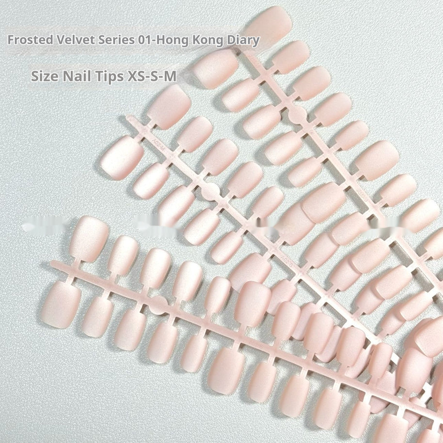 Frosted Velvet Cat's Eye Press On Nails - Aurora Effect