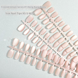 Frosted Velvet Cat's Eye Press On Nails - Aurora Effect