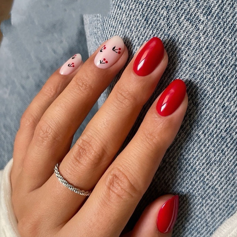 Starry Sky Short Square Nail Tips - European Square Press On Nails