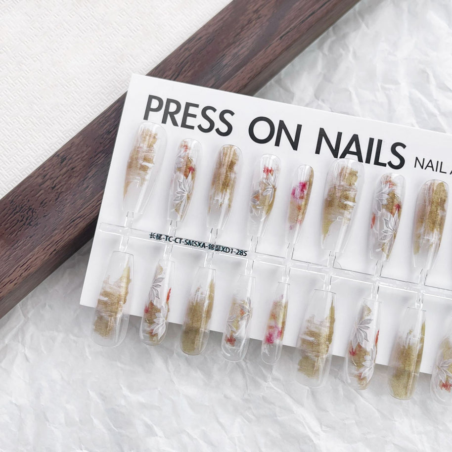 Chinese Style Gradient Nails - Affordable Luxury Long Ladder Style