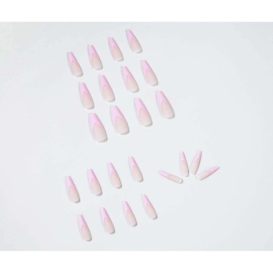 Coffin Shape Press On Nails - 24pc Luxury False Nails