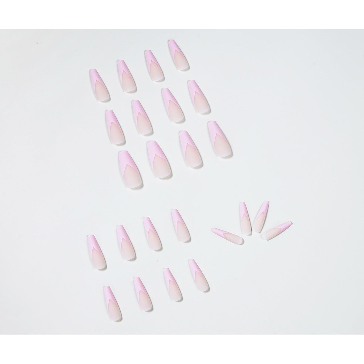 Coffin Shape Press On Nails - 24pc Luxury False Nails