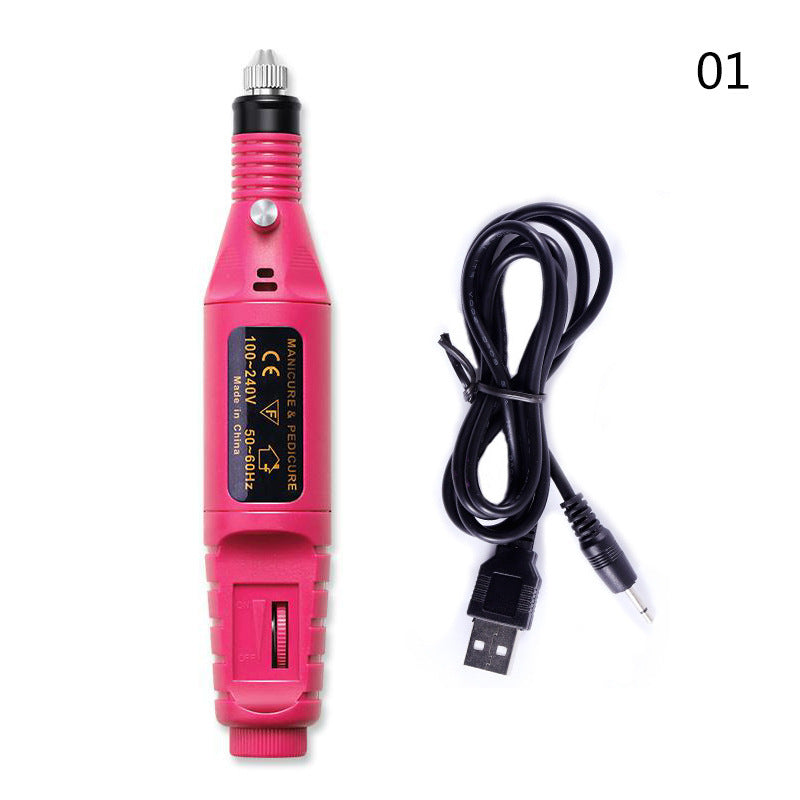 Professional Electric Nail Drill - 3-Speed Adjustable USB Charging Mill Cutter