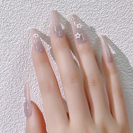 Glitter Nail Patches - Hand Wearing Art Nail Set