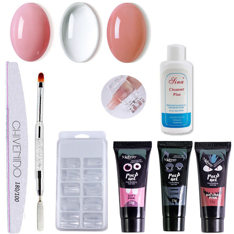 Solid Nail Extension Glue Set - 15ml Phototherapy Gel