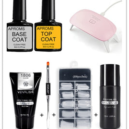 Professional Nail Gel Polish Kit - 100 Tips + Builder Gel Included
