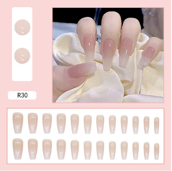 Wearable Fake Nails - Elegant Ballet Manicure