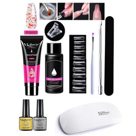 7-Piece Nail Extender Kit - UV/LED Crystal Resin Set