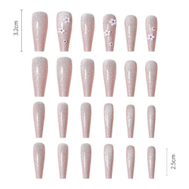 Glitter Nail Patches - Hand Wearing Art Nail Set