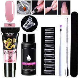7-Piece Nail Extender Kit - UV/LED Crystal Resin Set
