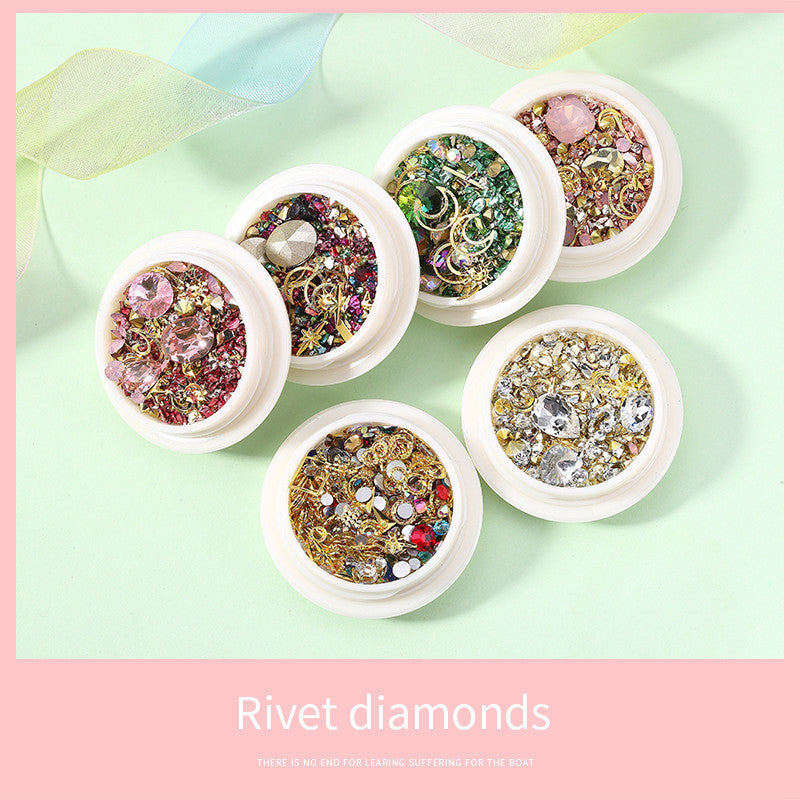 New Nail Art Decorations - Metallic Diamond Studs
