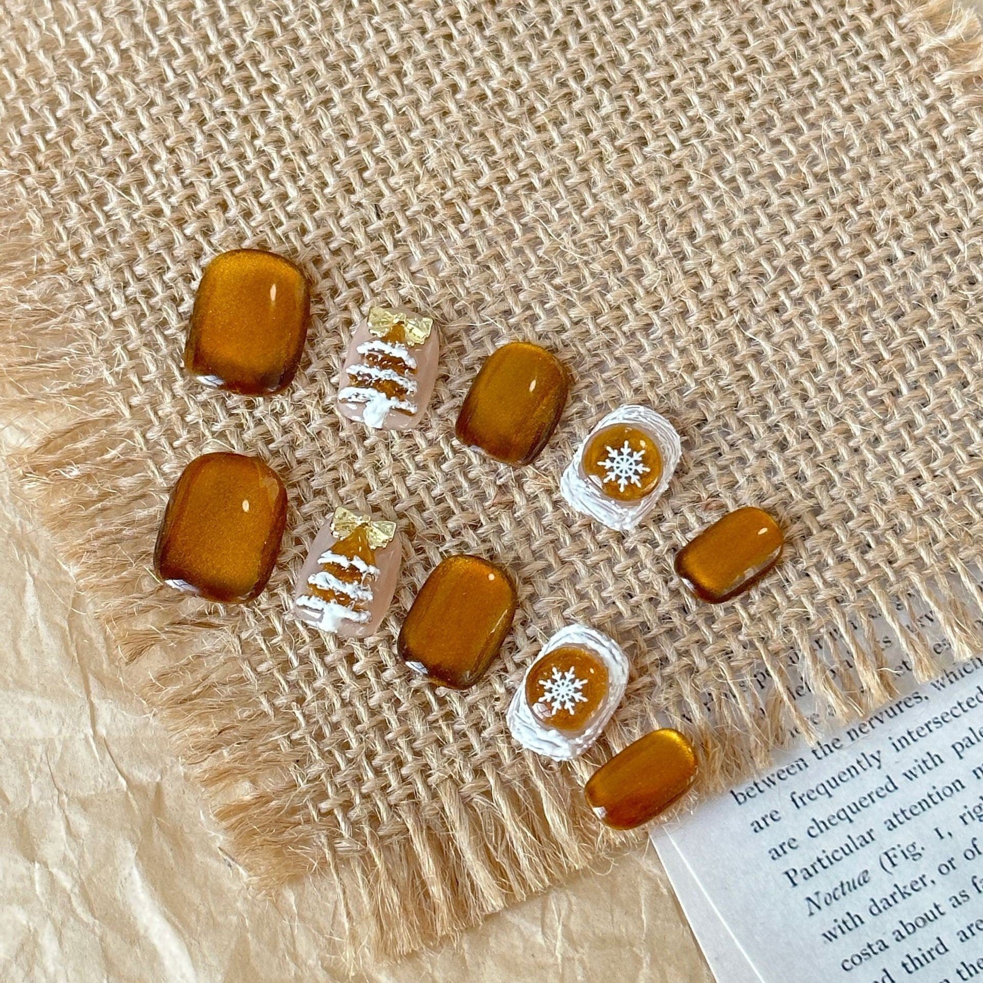 Starry Sky Nail Tips - Retro Sweet & Cool Style