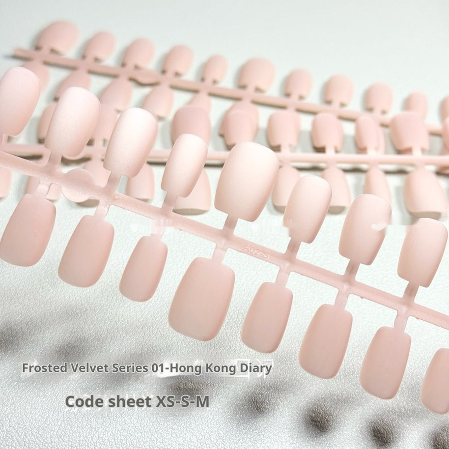 Frosted Velvet Cat's Eye Press On Nails - Aurora Effect