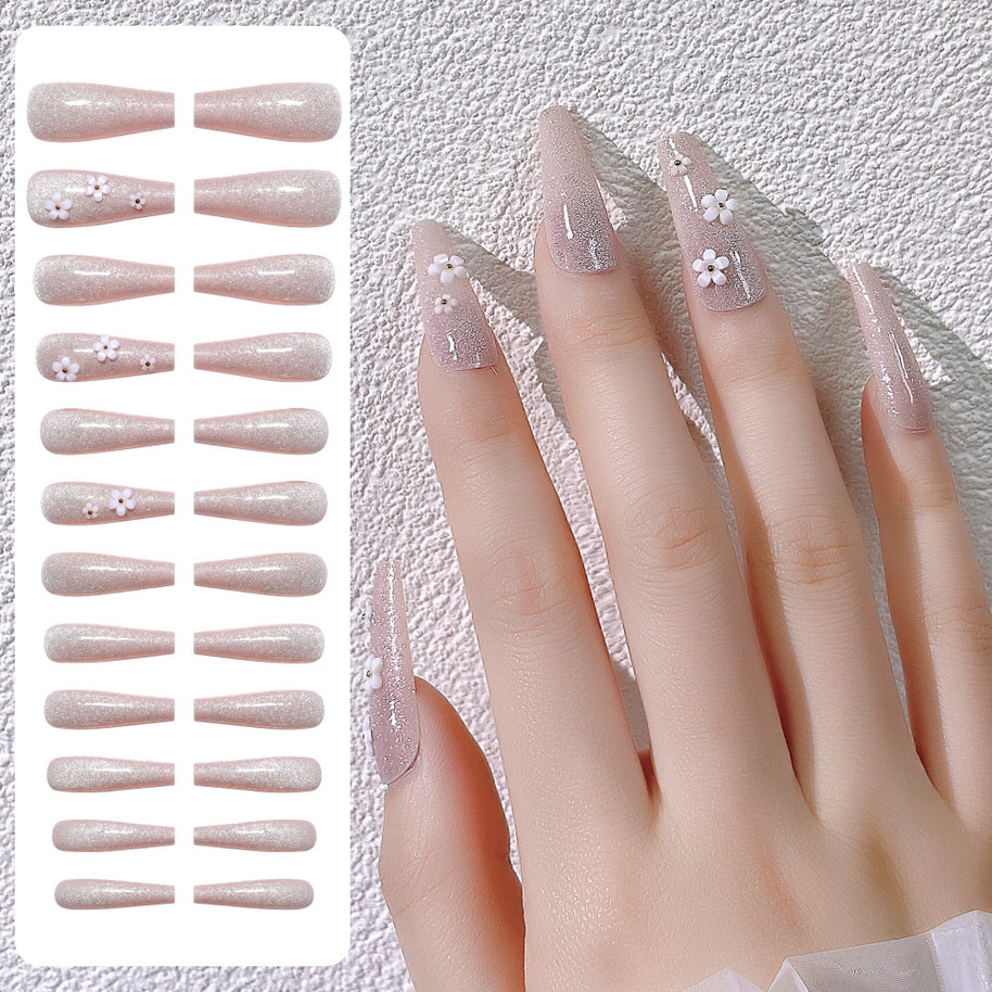 Glitter Nail Patches - Hand Wearing Art Nail Set