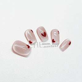 Cat Eye White Short Square Press On Nails
