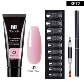 Nail Extension Glue Kit – Phototherapy Gel + Brush + Fake Film