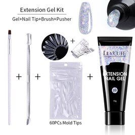 Nail Extension Gel Kit - 15ml Professional Set with Tools