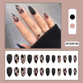 Almond Shape Press On Nails - 24pc Matte Frosted Nail Tips