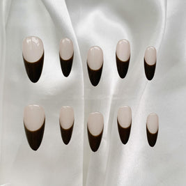 Almond Press On Nails - 10pc Customizable False Nails Kit
