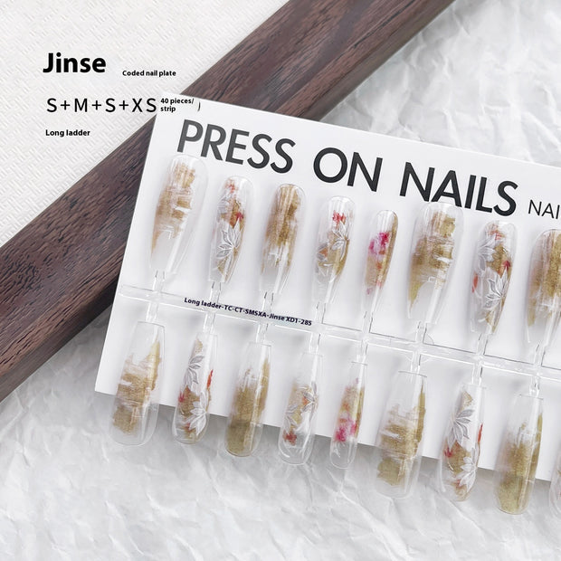 Chinese Style Gradient Nails - Affordable Luxury Long Ladder Style
