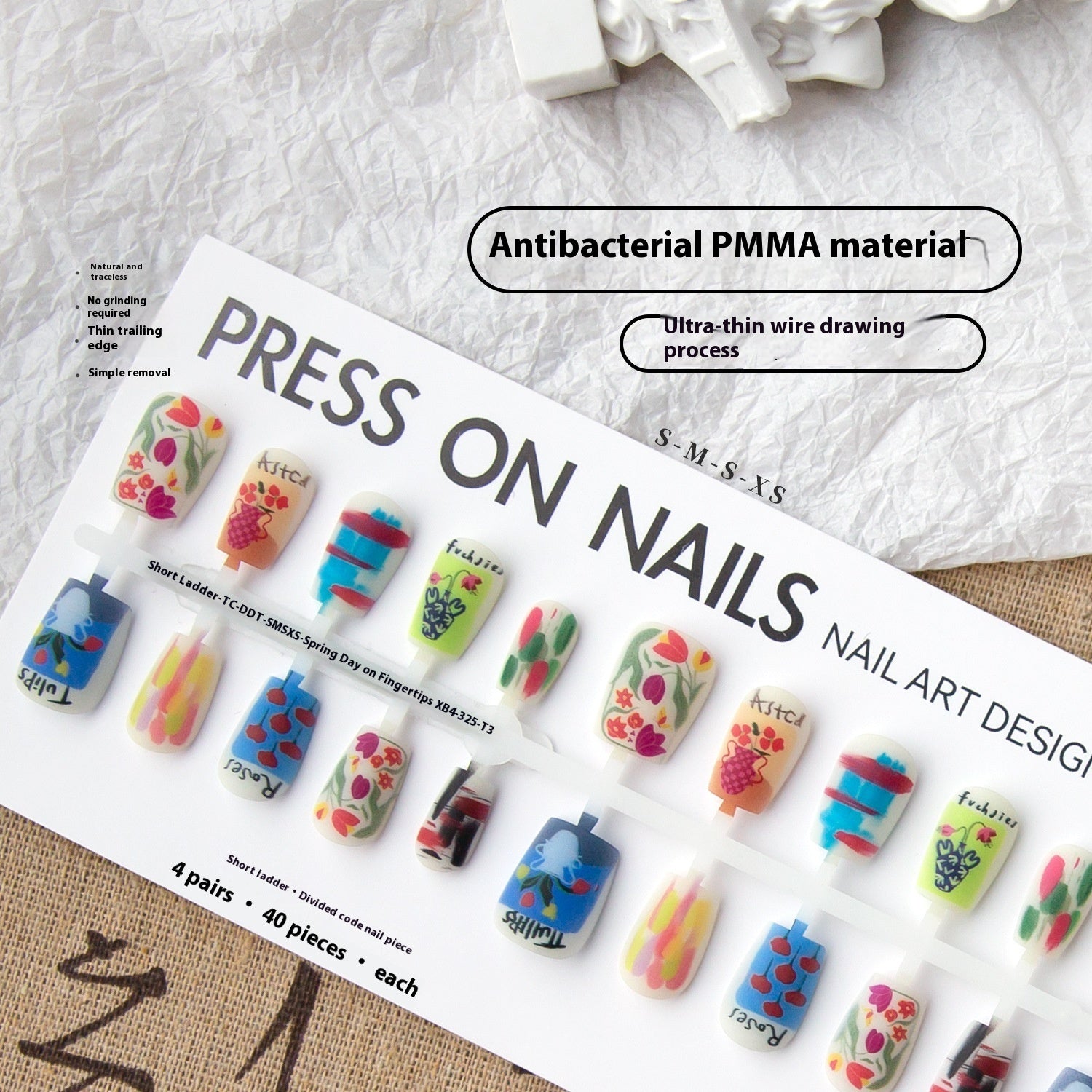Chinese Style Press-On Nails - Ultra-Thin Seamless Design
