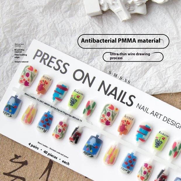 Chinese Style Press-On Nails - Ultra-Thin Seamless Design
