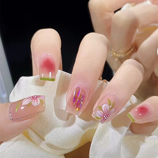 DIY Camellia Nail Decor - Glue or Jelly Glue Application
