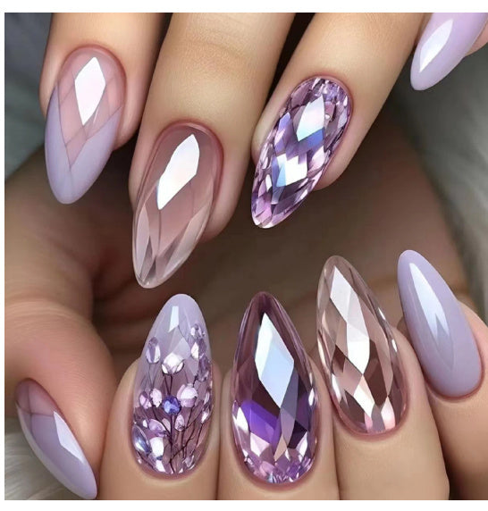 European Style Nail Tips - Glossy French Ombre Design
