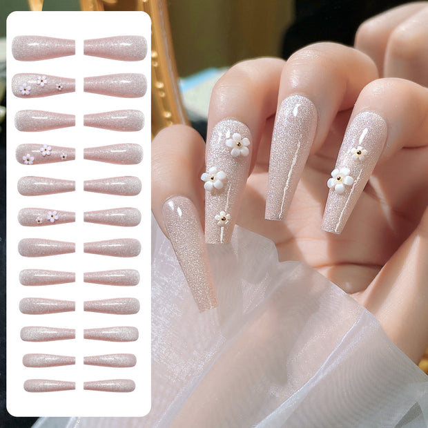 Glitter Nail Patches - Hand Wearing Art Nail Set