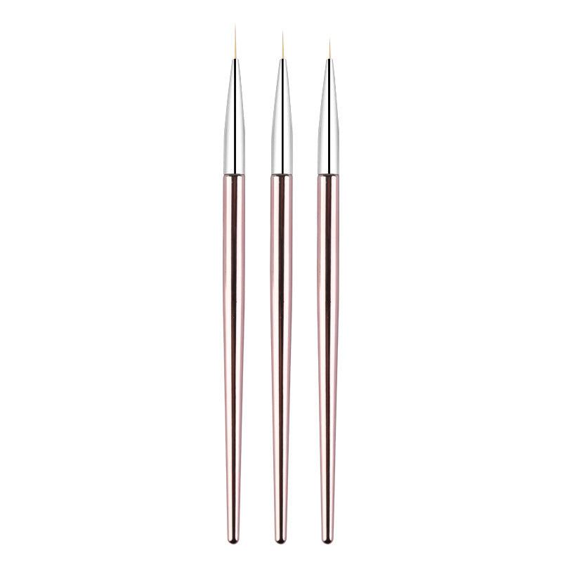 Luxury Nail Art Pens - 3-Piece Rose Gold Drawing Pen Set
