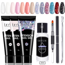 Nail Extension Gel Kit - 15ml Professional Set with Tools