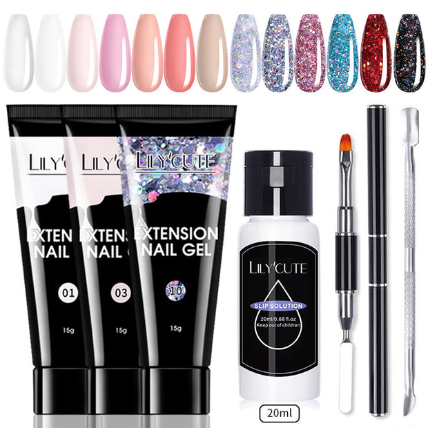 Nail Extension Gel Kit - 15ml Professional Set with Tools